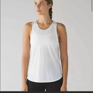 Lululemon Athletica Sculpt Knit Tank Top White Mesh